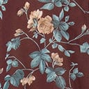 Unique Vintage Burgundy & Blue Floral Swanson Wiggle Dress