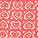 1960s Smak Parlour Pink Hypnotic Heart Mod Skirt