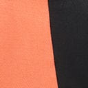 Black & Orange Scaredy Cat Bow Top