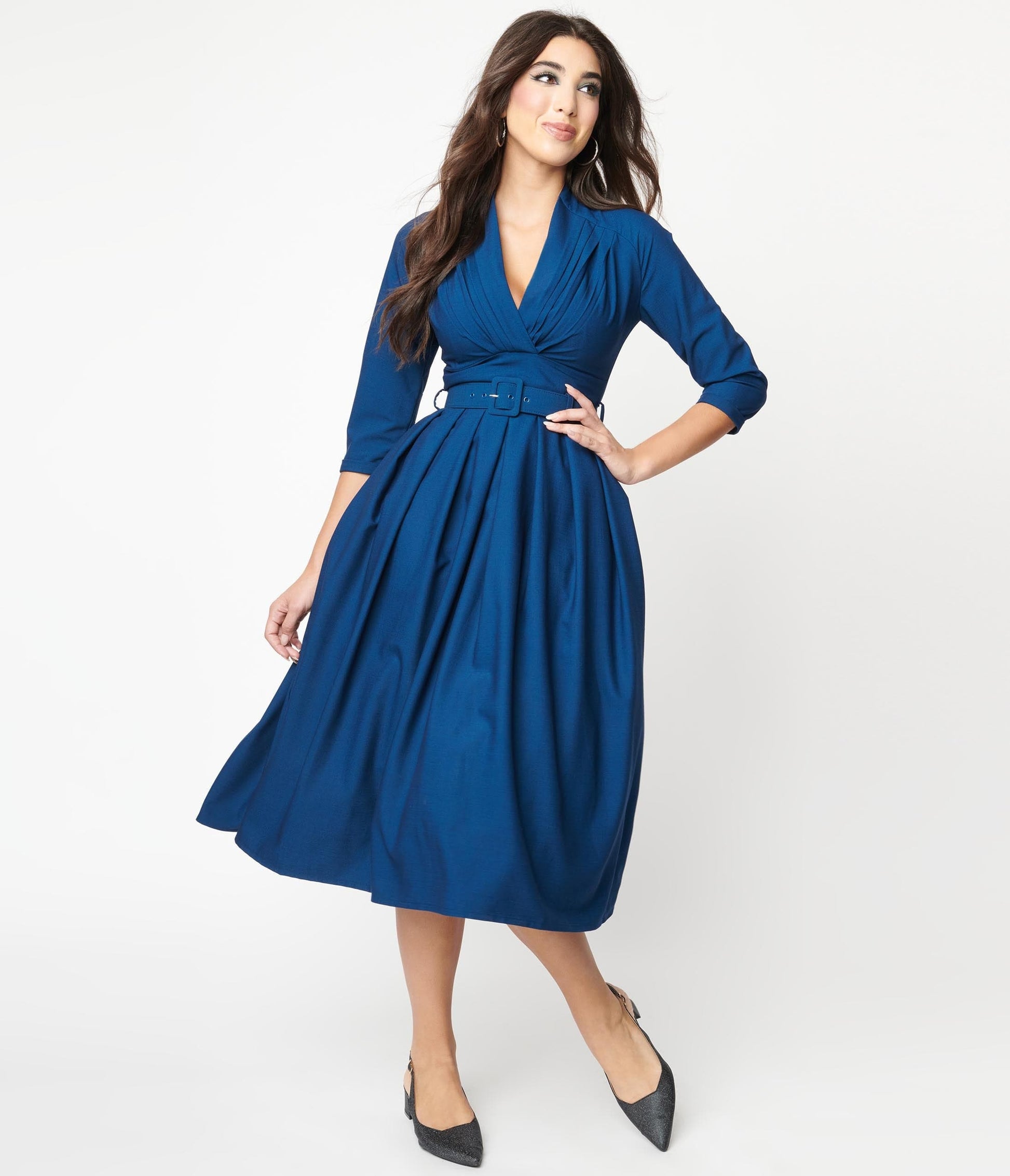 Blue Catherine Swing Dress