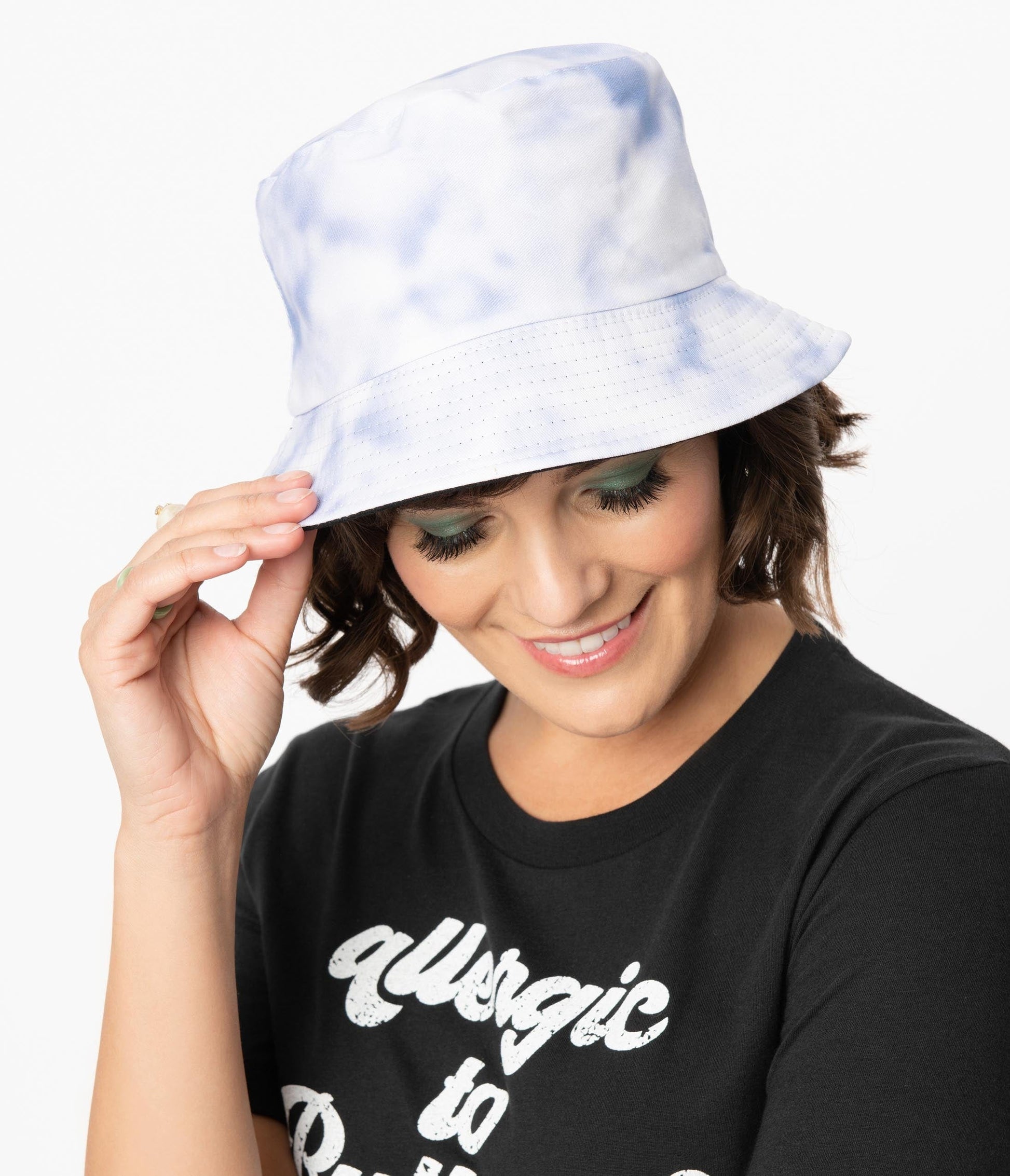 1980s Blue Tie Dye Bucket Hat