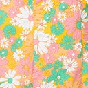 1960s Smak Parlour Mustard & Pink Daisy Liberated Mini Dress