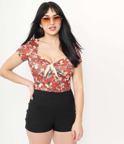 1960s Unique Vintage Black Easy Breezy Shorts