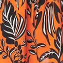1960s Unique Vintage Orange & Black Tropical Parrot Print Daryl Skort