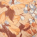 Brown & Orange Floral Print Fit & Flare Dress