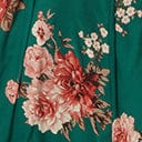 Plus Size Hunter Green & Pink Floral Chiffon Maxi Dress