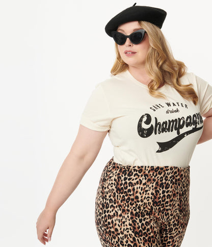 Plus Size Save Water Drink Champagne Unisex Graphic Tee