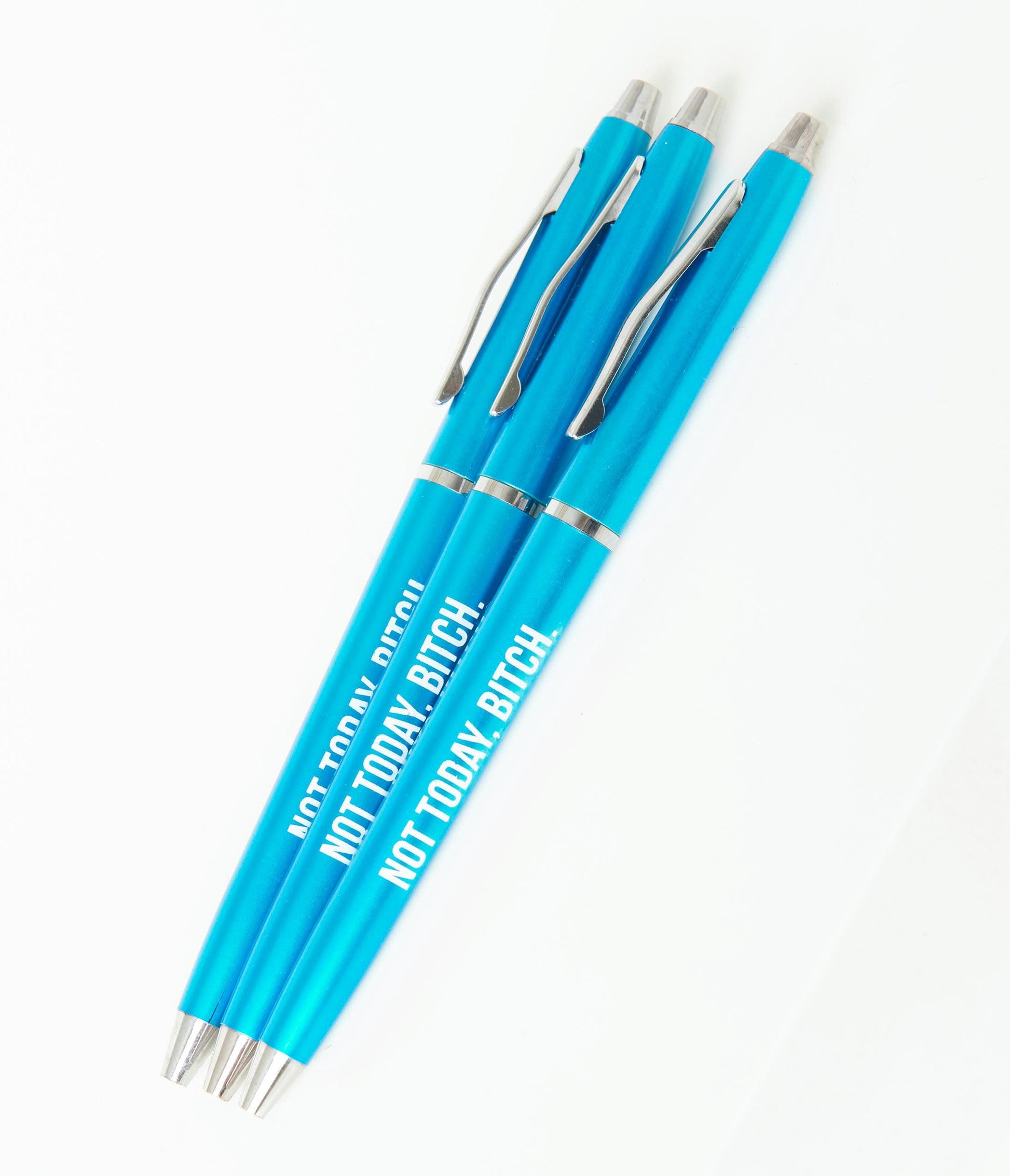 Blue Not Today Bitch Swear-y Pen Set