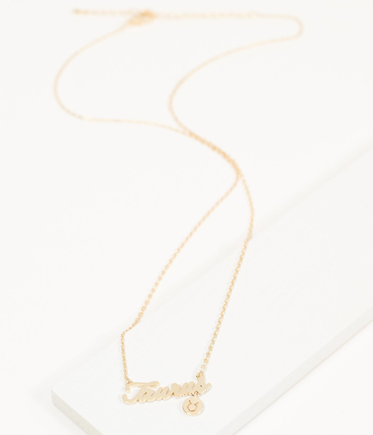 Taurus Zodiac Gold Dainty Necklace