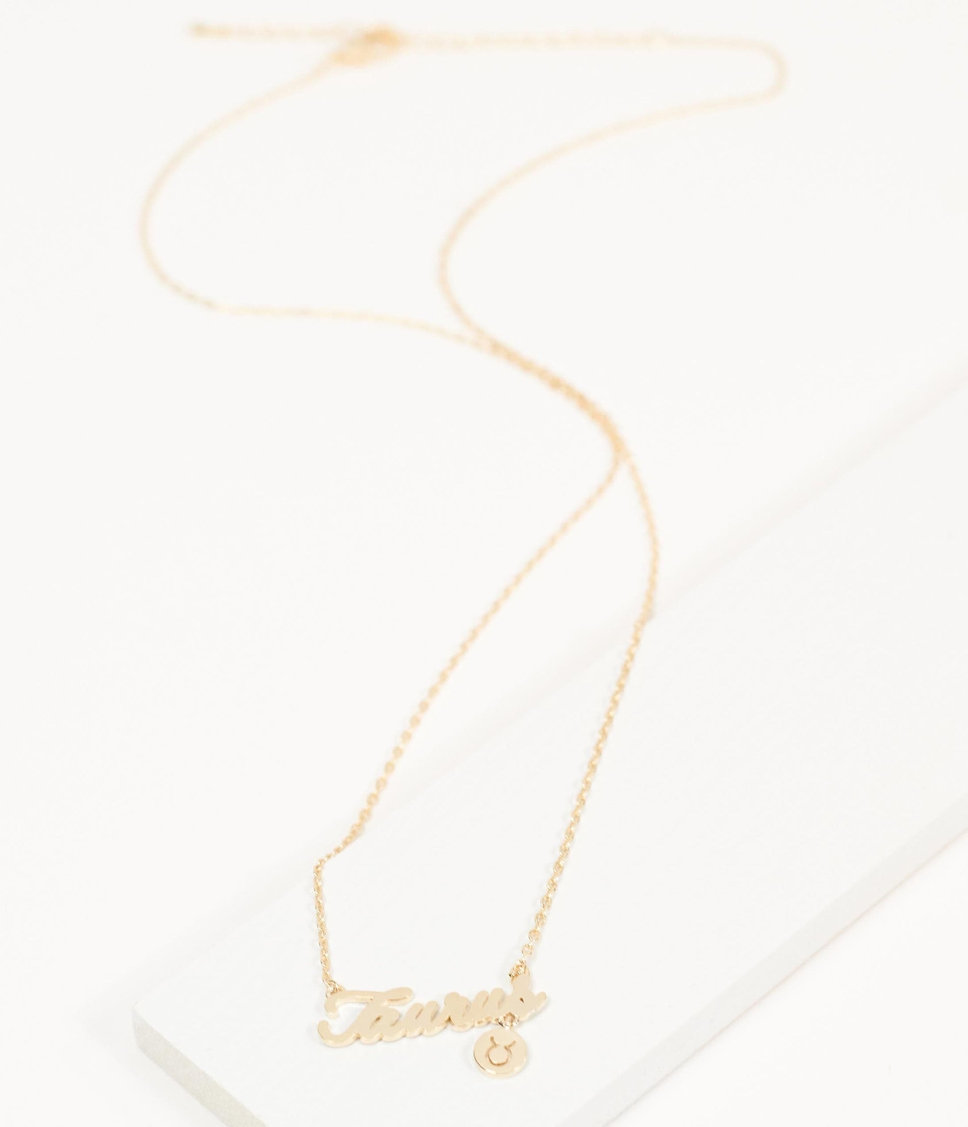 Taurus Zodiac Gold Dainty Necklace