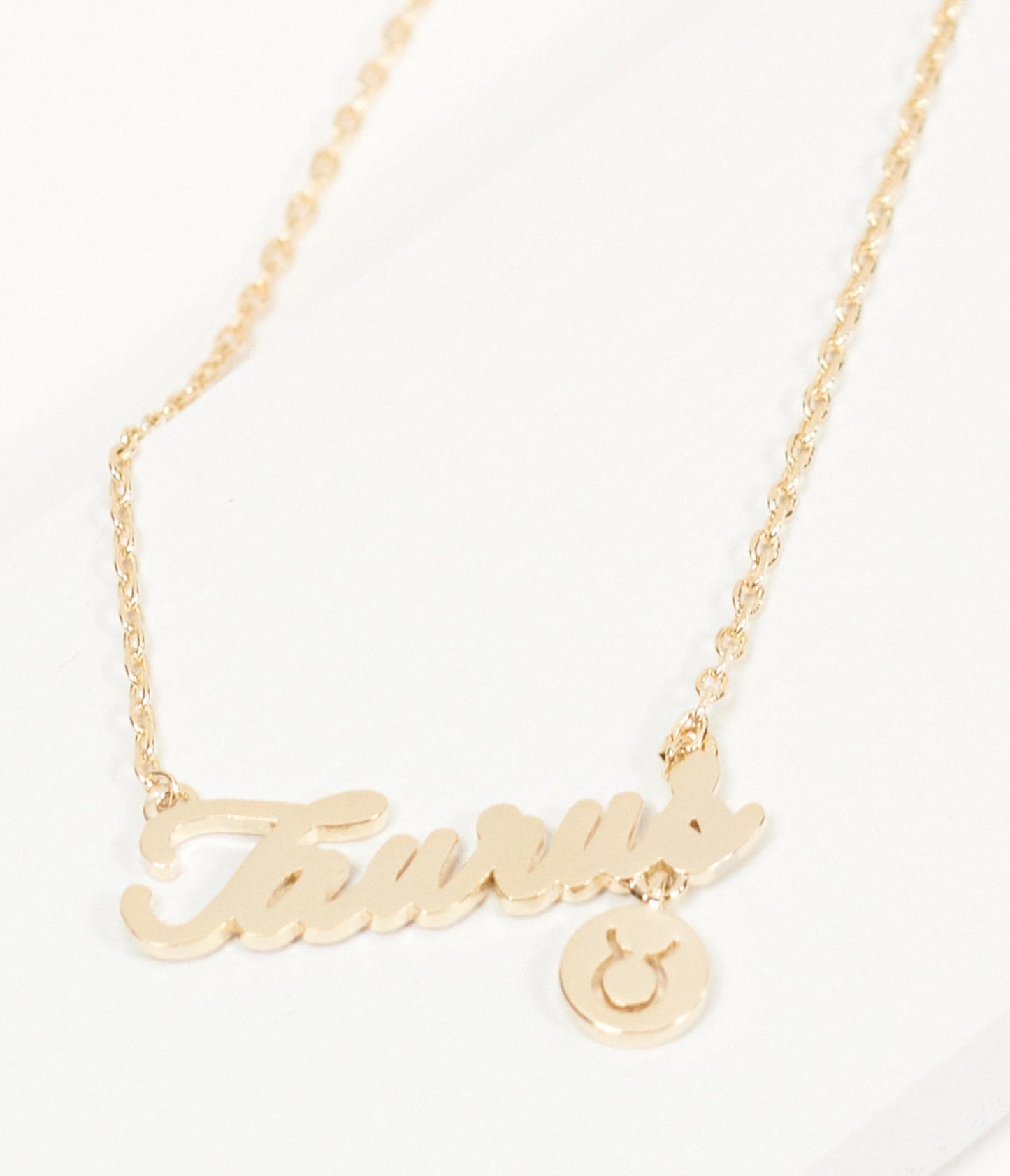 Taurus Zodiac Gold Dainty Necklace