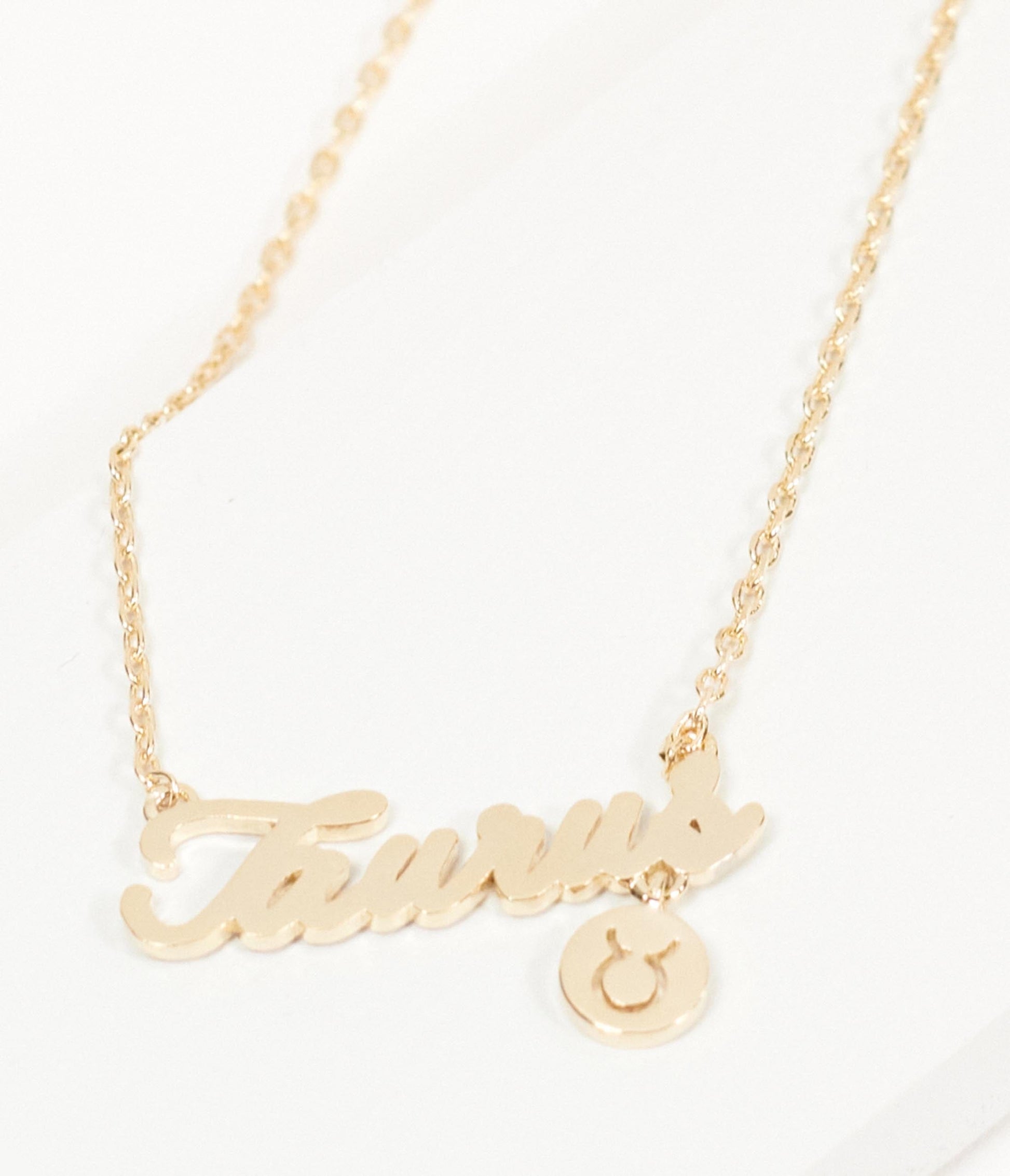 Taurus Zodiac Gold Dainty Necklace