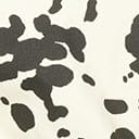 1950s Cream & Black Cow Print Denim Moto Jacket