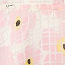 Unique Vintage 1950s Pink Floral Burnout Swing Dress