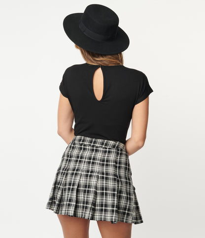 Black & Spiderweb Knit Top