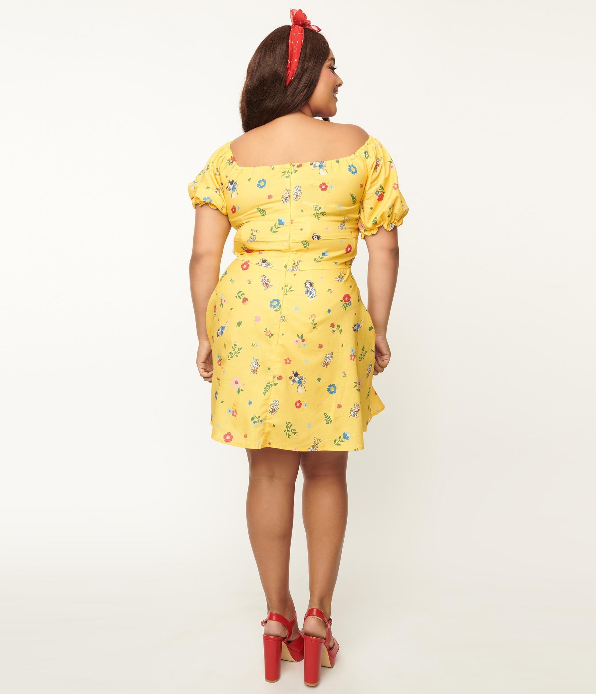 1960s Cakeworthy Plus Size Snow White Babydoll Dress