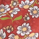 Unique Vintage Rust & Daisy Print Hair Scarf