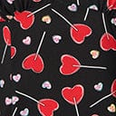 Hell Bunny Black & Lolly Hearts Print Flare Dress