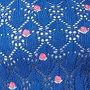 1970s Blue & Pink Flower Crochet Sweater Vest