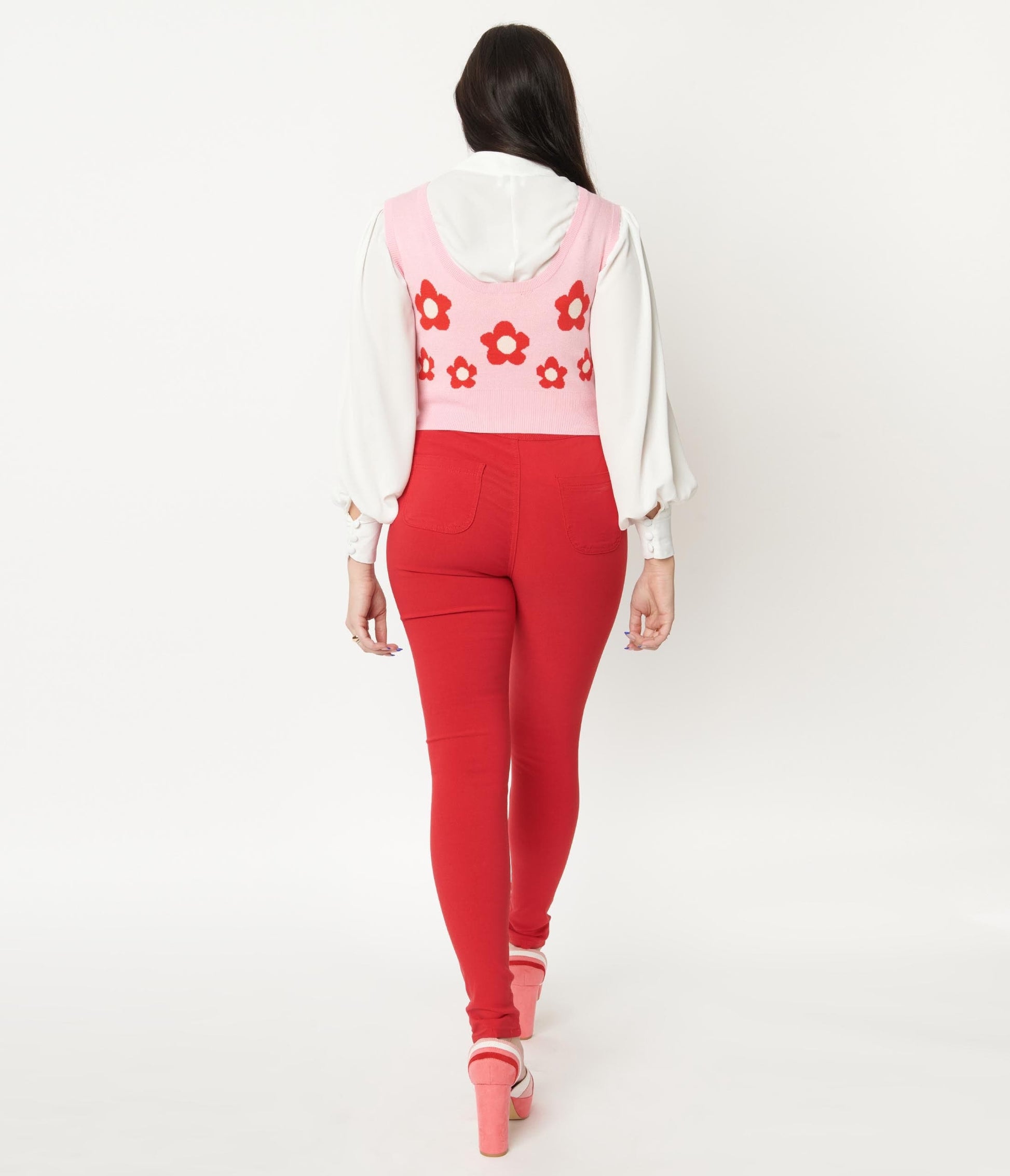 Red Disco Skinny Pants
