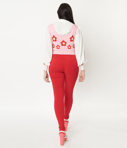 Red Disco Skinny Pants