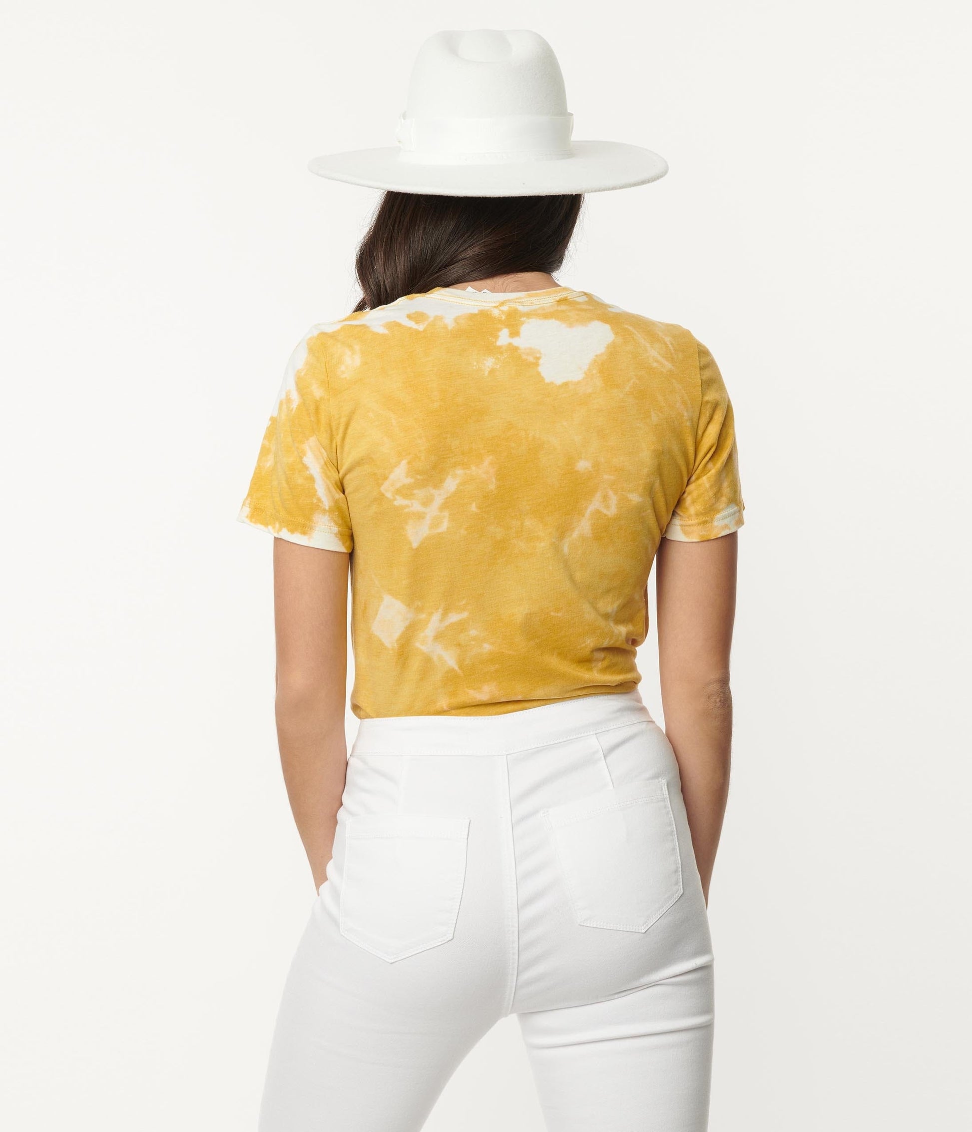 1970s Blow Me Dandelion Tie Dye Fitted Graphic Tee