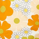 Green & Yellow Retro Daisy Tie Crop Top