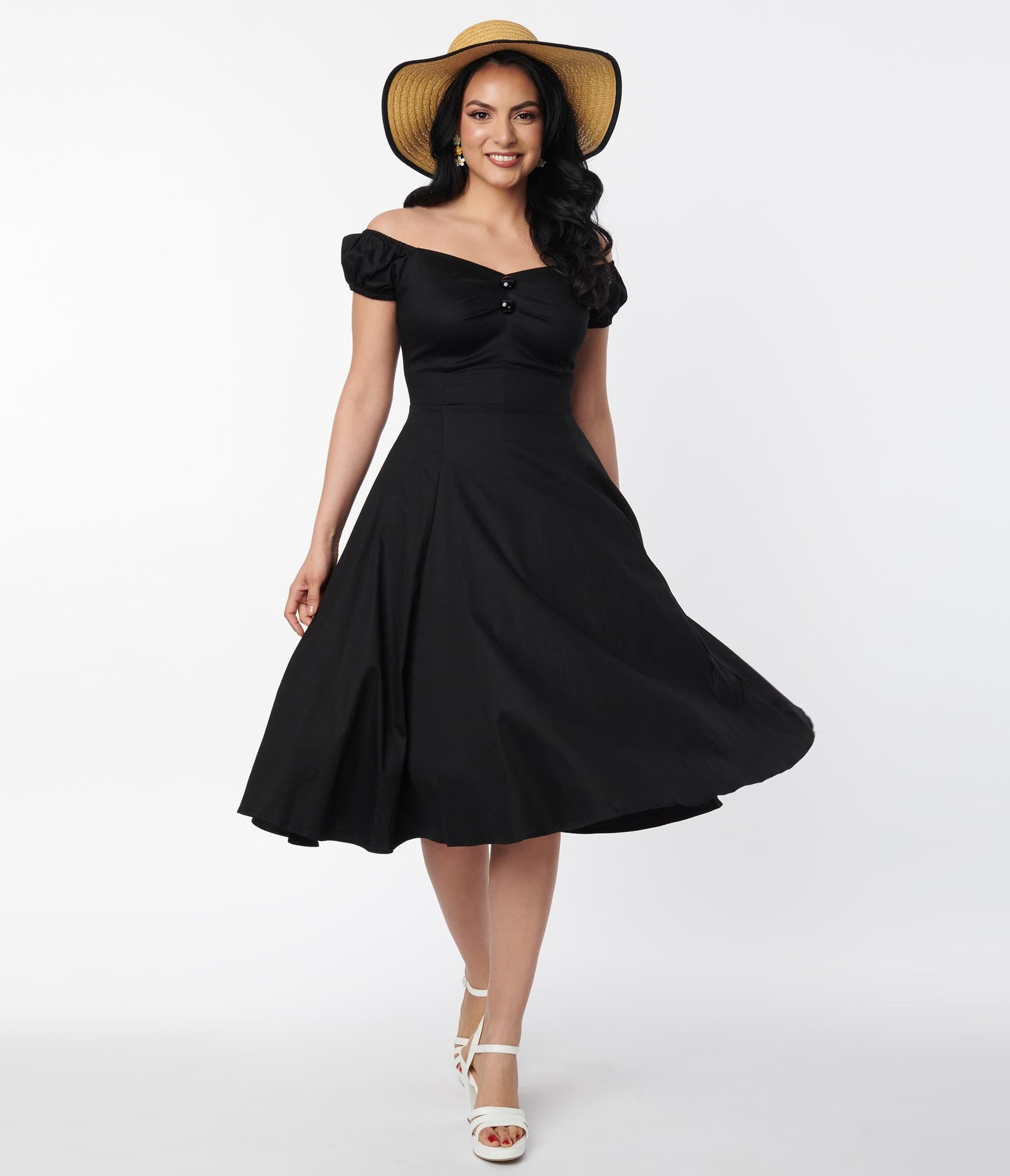 Collectif Black Dolores Swing Dress
