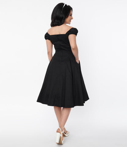 Collectif Black Dolores Swing Dress