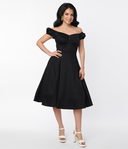 Collectif Black Dolores Swing Dress
