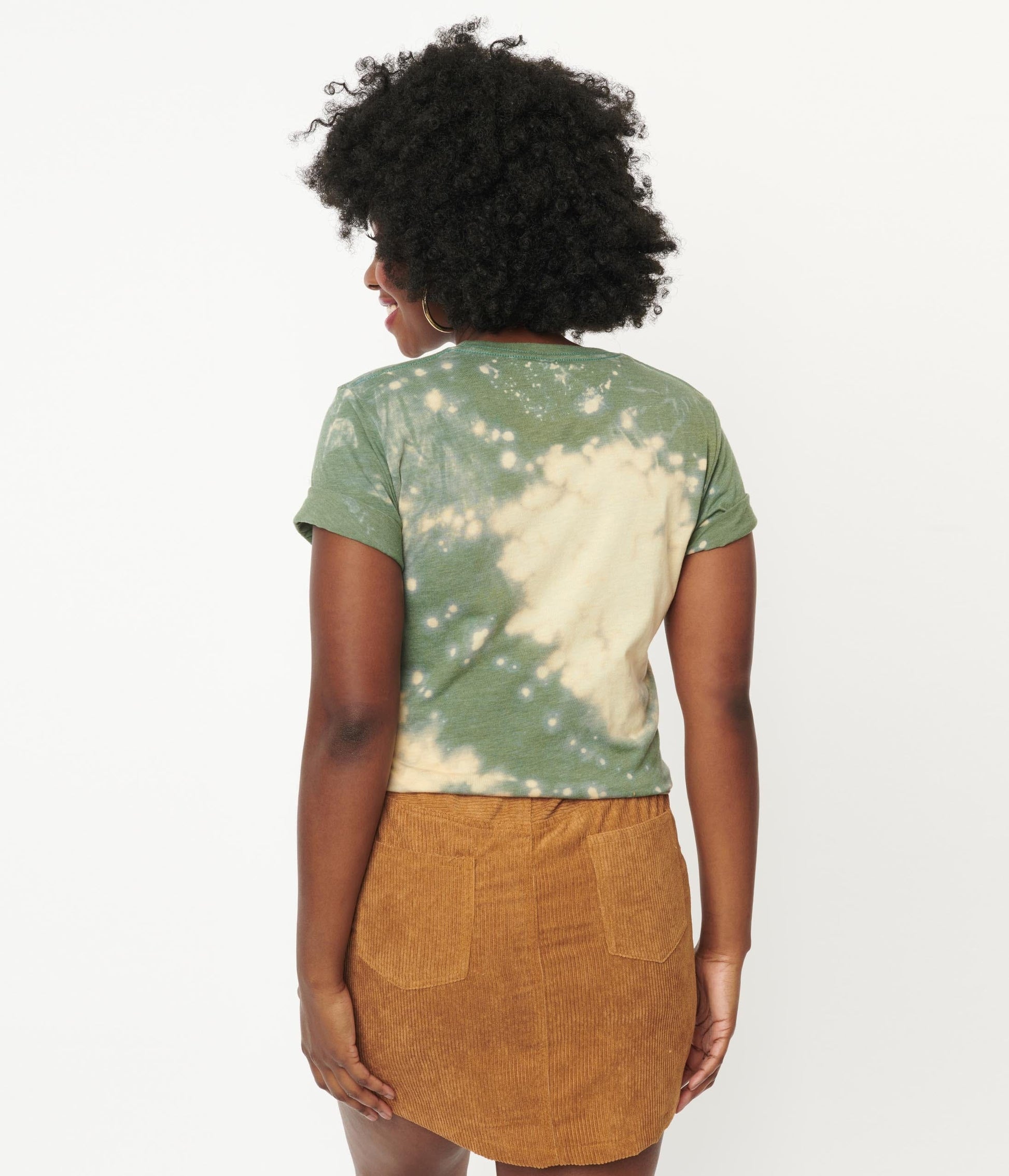 Green Bleached Cactus & Cowboy Unisex Graphic  Tee