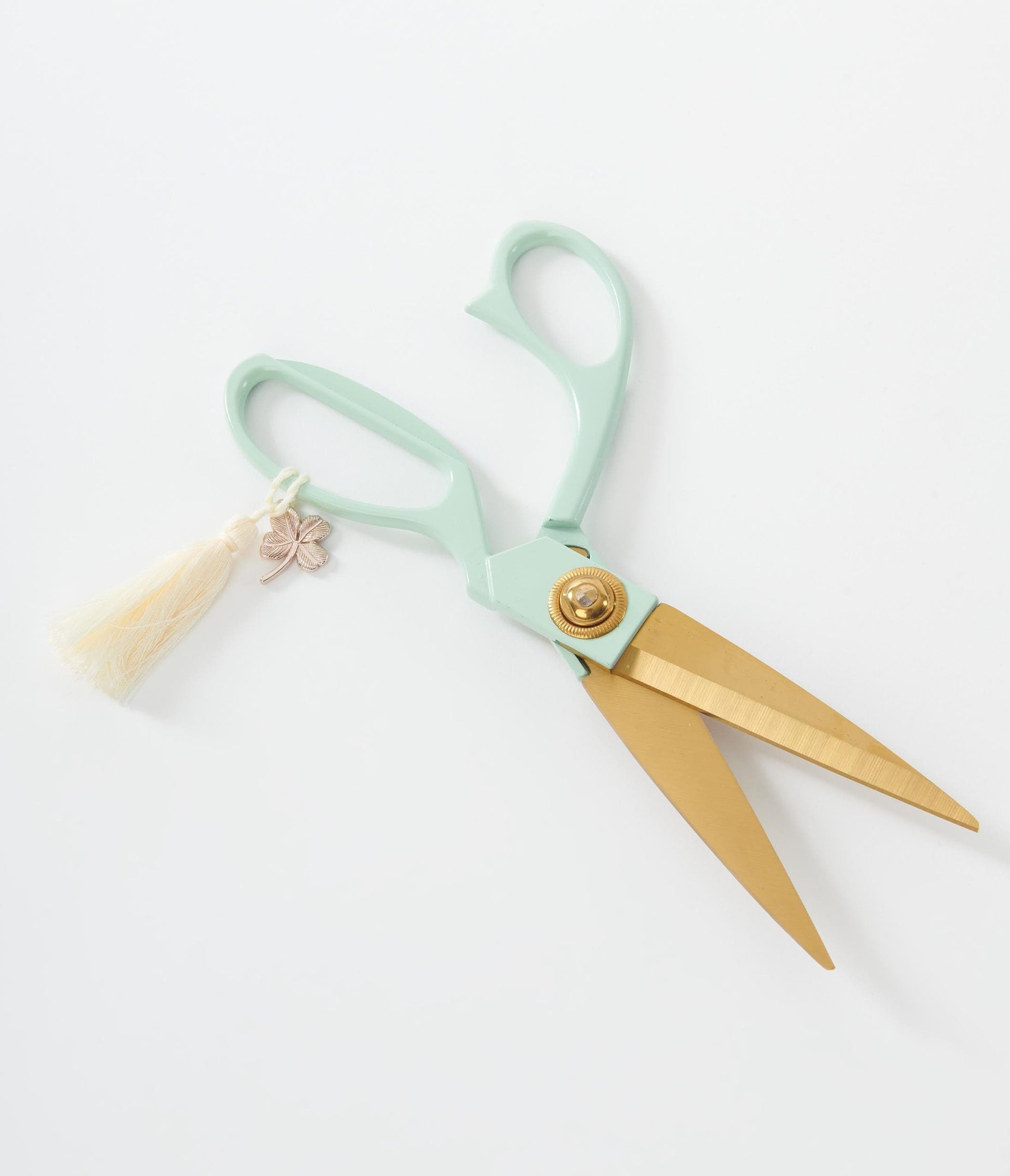 Shamrock Charm & Tassel Mint Scissors