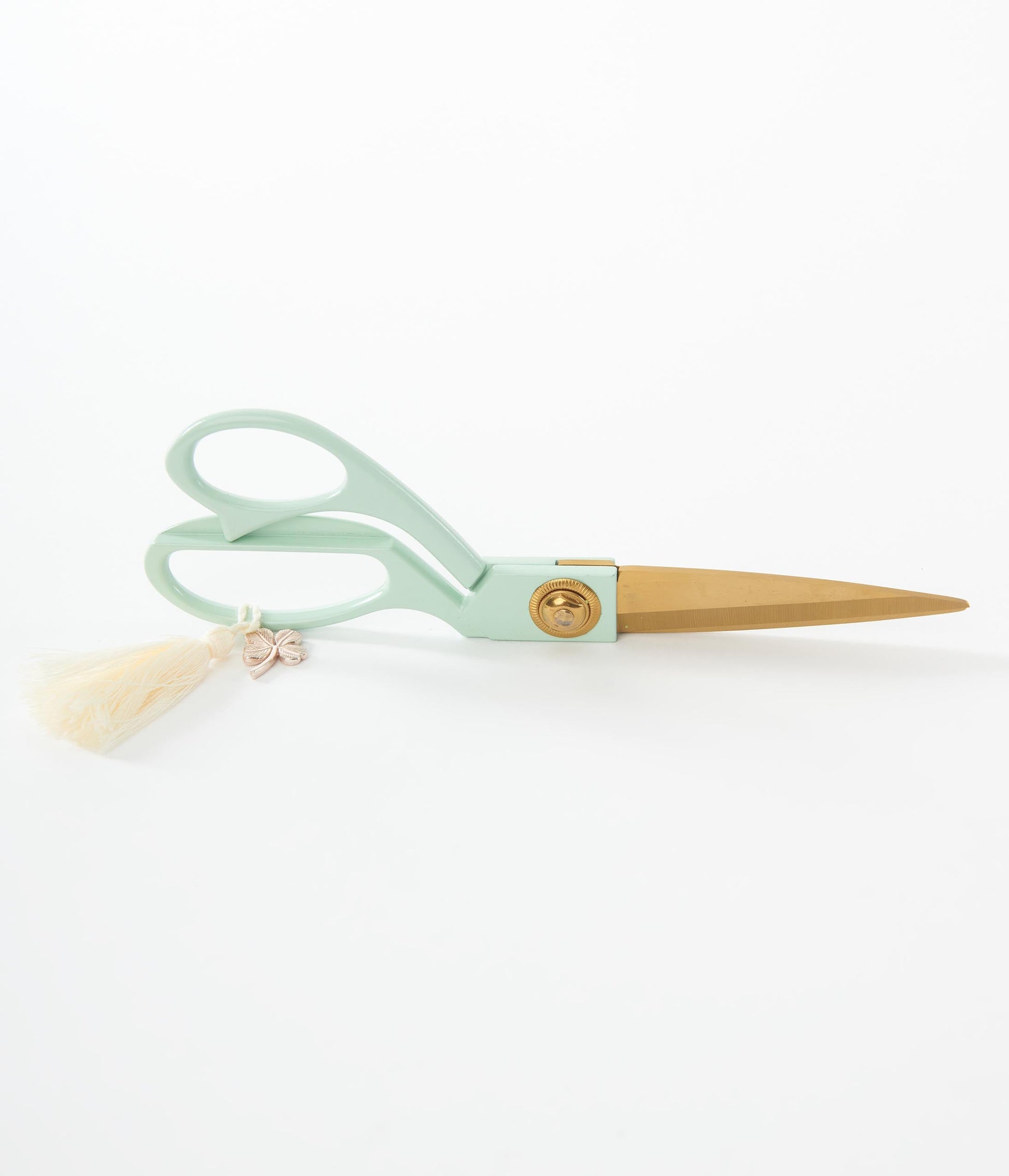 Shamrock Charm & Tassel Mint Scissors