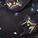 1930s Unique Vintage Plus Size Black & Pin-Up Witch Print Blouse