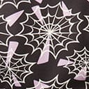 1960s Smak Parlour Black & Purple Spiderweb Print Belted Romper