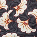 Unique Vintage Plus Size Black & Ivory Deco Floral Shirtdress