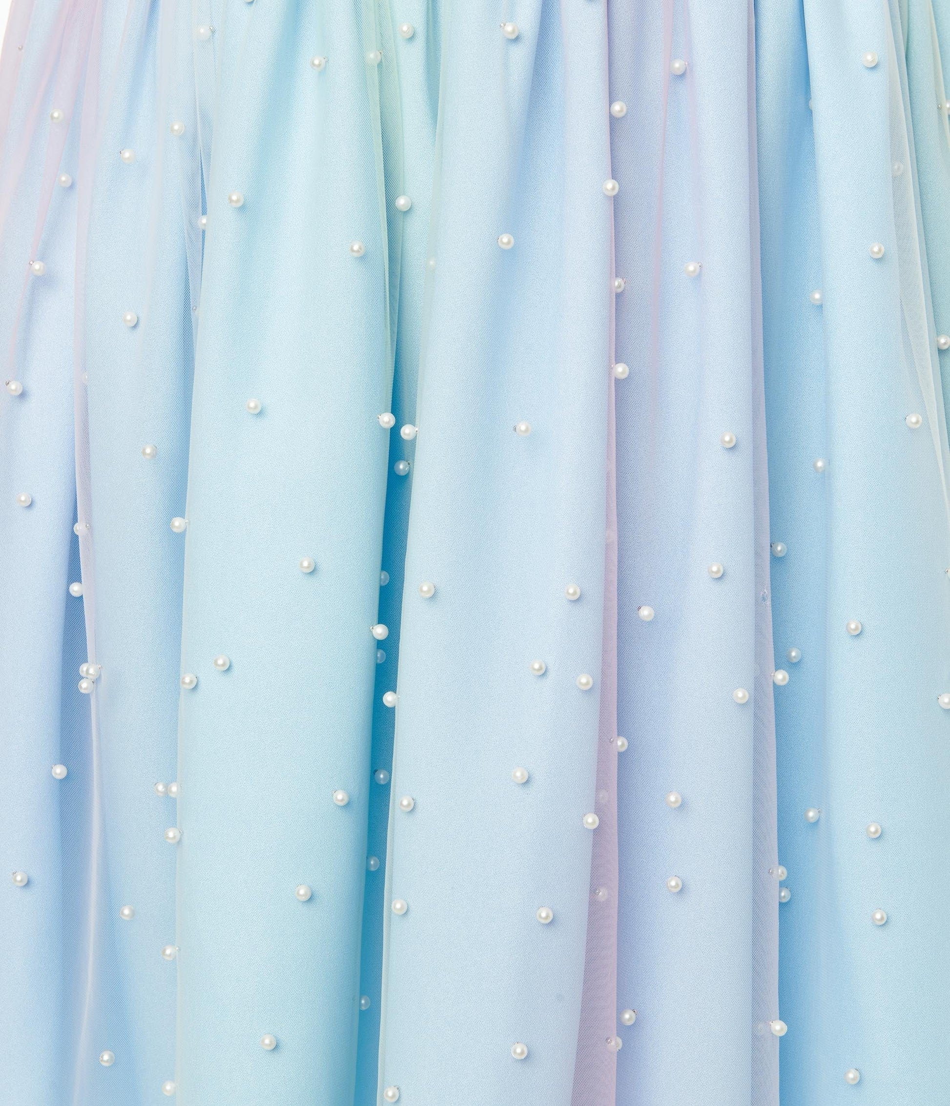 Magnolia Place Plus Size Ombre Rainbow & Pearl Sally Swing Skirt