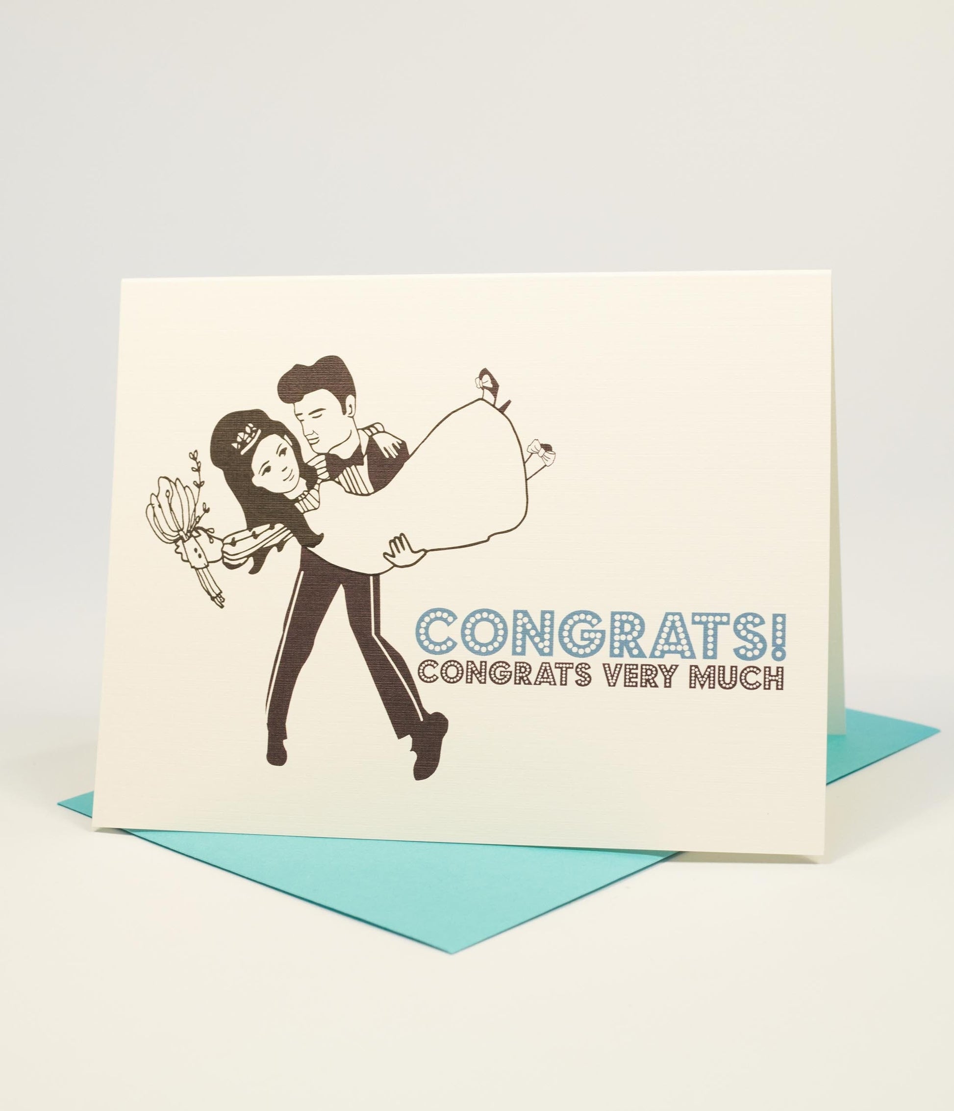 Congrats Very Much Wedding Card