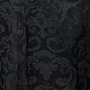 Black Brocade Ribbon Fit & Flare Coat