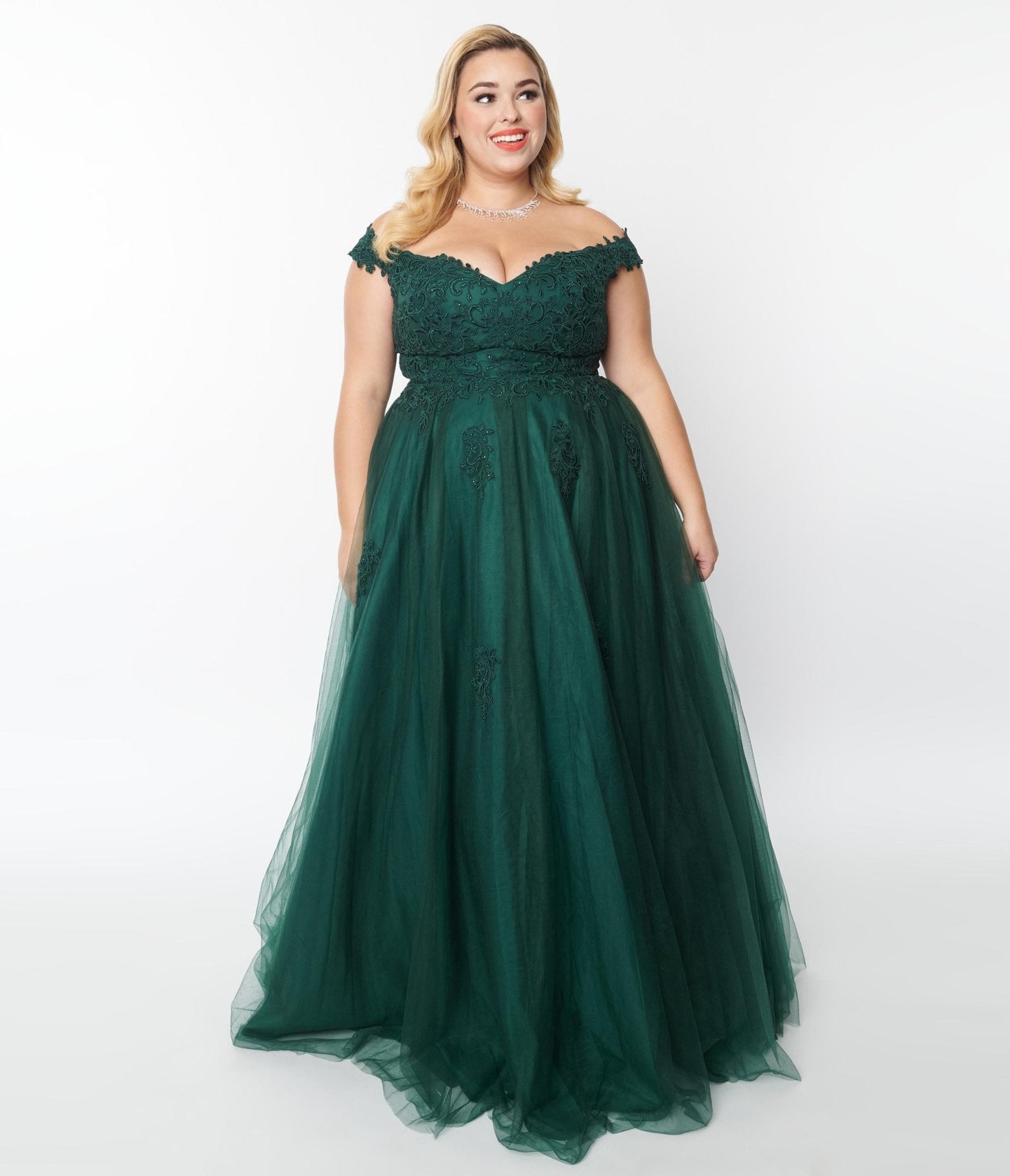 Sydney's Closet SC5230 floral lace embroidered plus sized wedding dres –  Glass Slipper Formals