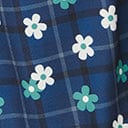 Smak Parlour Blue Plaid & Flower Power Flare Pants