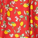 Magnolia Place Red & Lemon Print Sally Swing Skirt