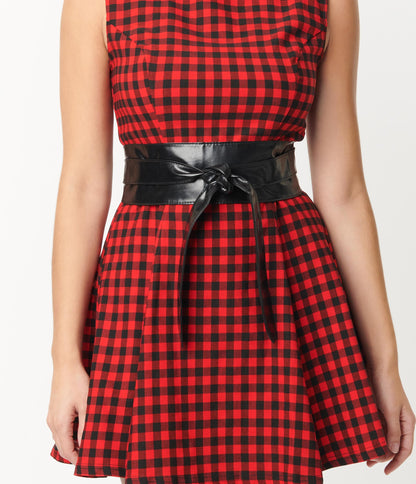Black Leatherette Waistband