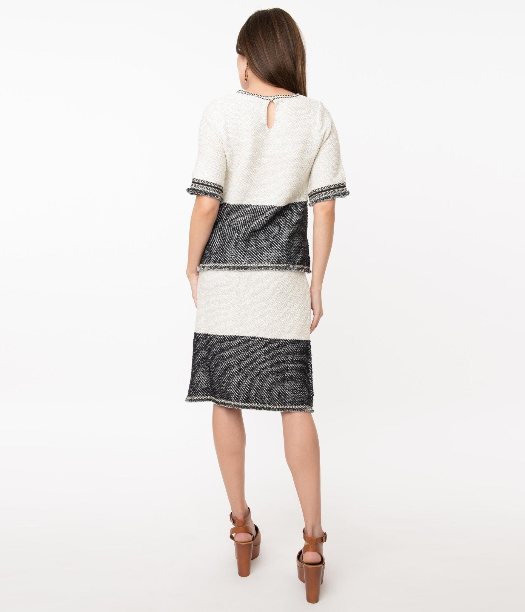 70s color sales block skirt