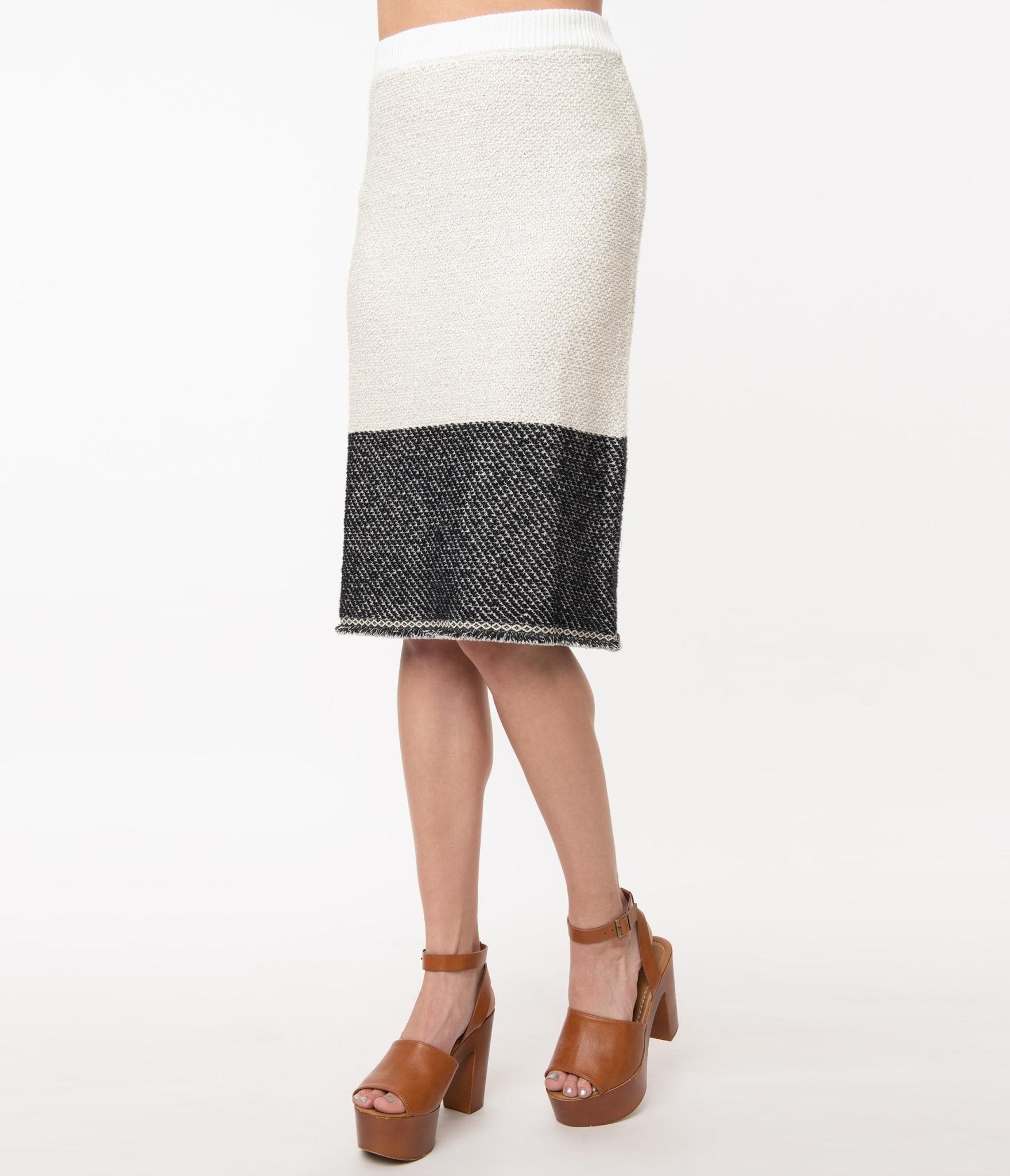 Knit midi hotsell skirt 1970