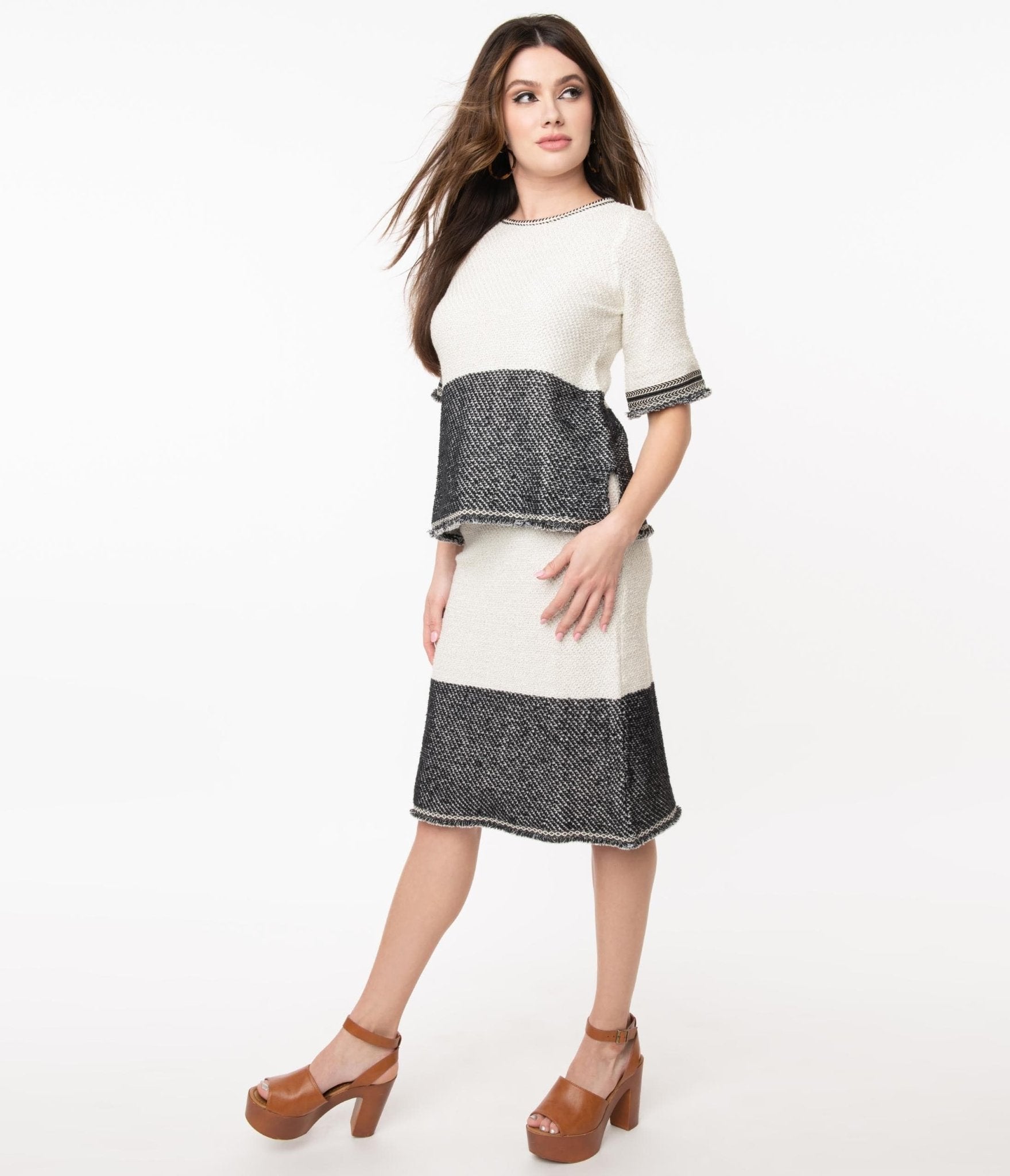 70s color sale block skirt