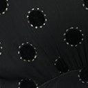 Unique Vintage Black Flocked Sparkle Dot Buttercup Maxi Dress