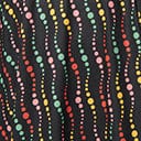 Unique Vintage Plus Size Black & Rainbow Dots Fit & Flare Dress