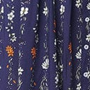 Hell Bunny Navy Floral Print Asta Midi Skirt