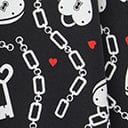 Hell Bunny Plus Size Black & White Heart Lock Mini Skirt